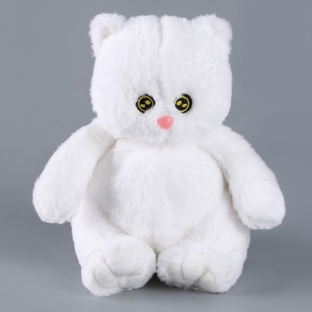 Soft toy "cat", 25 cm, white color