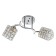 Steel Stewsvelight Golento 2x60W e27 chrome 50x20x25 cm