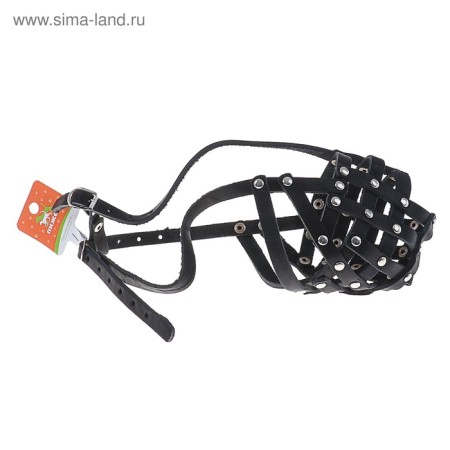 A muzzle leather mesh with jumper No. 4, rottweiler (length of 9 cm, muzzle 34 cm),-4
