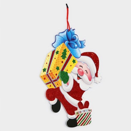 Decorative decoration (suspension) "Santa Claus with a gift" 42.5x32 cm-2