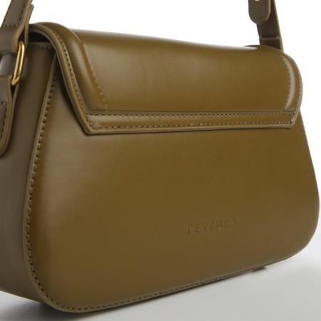 Women's bag Textura, messenger, average size, khaki color-3