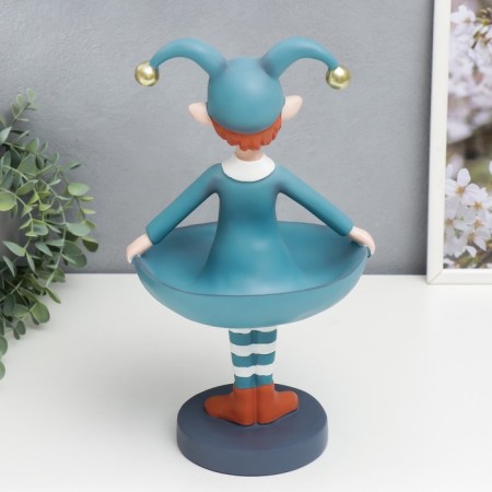 Souvenir Polystone stand "Baby in a costume costume" Blue 32x18.5x18.5 cm-2