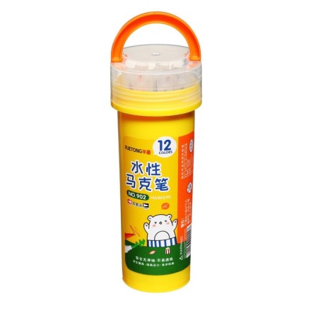 Flomasters 12 colors, soft brush in a tube-8