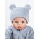 Children's cap Amarobaby Nature Essence Bear, size 46-48, color gray color