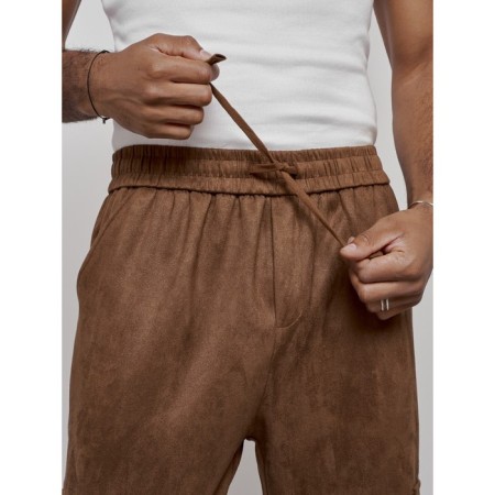 Joggers are sports male, size 50, brown color-11