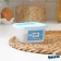 Food container Ricco, 230 ml, 9.6 × 9.6 × 5.2 cm, square, transparent color, blue cover