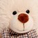 Soft toy "Bear Ernie with a bow", white color, 20 cm