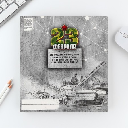 Gift set "February 23 Tank": Diary of 80 sheets and pen-10