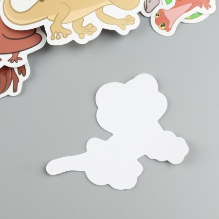 Plastic stickers "Green friends in the jungle" set 60 pcs 10x12 cm-2