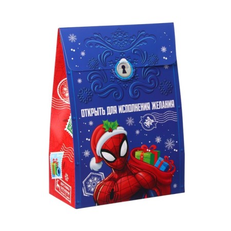 The box is folding, New Year's, "Fairytale Mail", 20 x 28.1 x 10 cm, Spider-Man-3