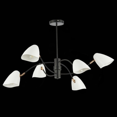 Ceiling EVOLUCE lamp. Sle103602-06. Satta. 6x40 watts, E14, 89x89x53.5 cm, black color, gold-3