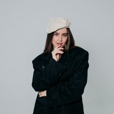 Beret, sandy color, rr 56cm-5