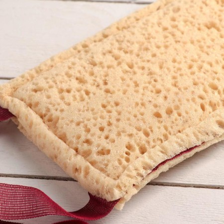 Body sponge soft "sea foam", 38 × 12 cm, color mix-1