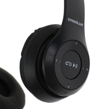 Headphones Ergolux ElX-BTHP02-C02, wireless, invoices, microphone, 250mach, FM, black-2