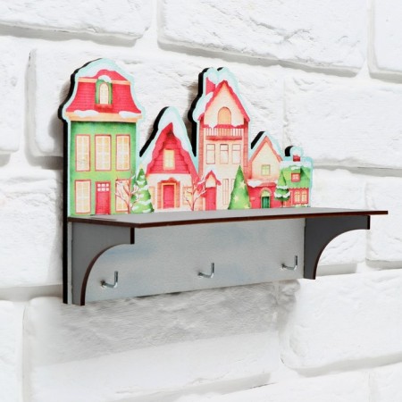 Key of plywood "Funned houses"-4