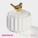 Ceramic Bank for bulk products of the Golden Wing, 550 ml, white color