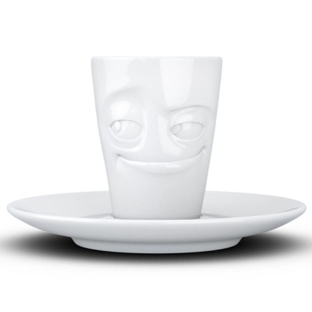 Coffee cup with a saucer TASSEN Impish, 80 ml, white color