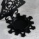 Climb "Christmas tree with stars" metal for one candle, 6.6x10x13 cm, black