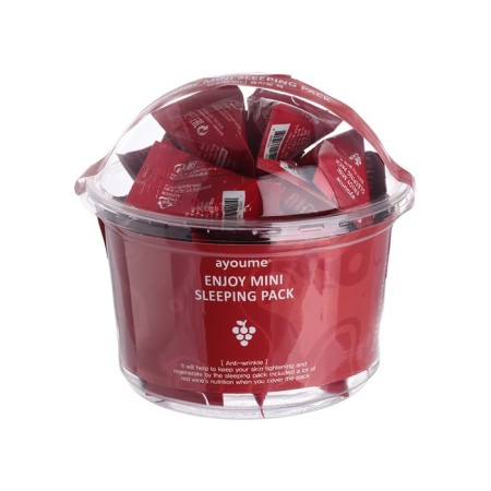 Facial mask Ayoume Enjoy Mini Sleeping Pack, Night, Anti -Renaissance, 3 g, 30 pcs
