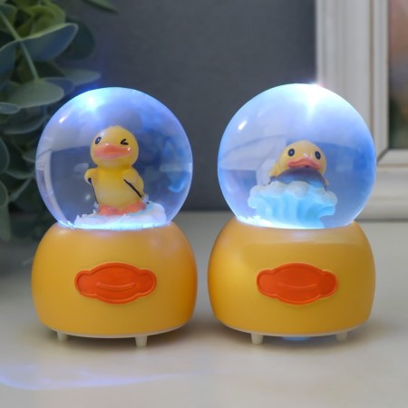Souvenir Polystone Water Ball Light "Entertainment Duck" MIX 7x5x5 cm-1