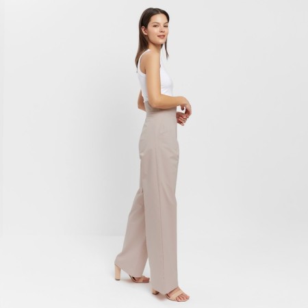 Women's cotton pants minku: enjoy color gray-pink, size 40-1