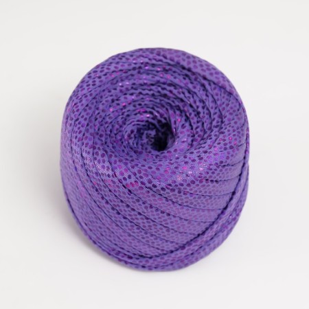 Knitted yarn metallic "snake scales" 75 gr (lilac)-1