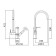 Fashun A56005 kitchen mixer, single -legged, 35 mm cartridge, with a drawer, satin