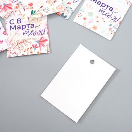 Cardboard Biro "since March 8" set 10 pcs (5 types) 4x6 cm-4