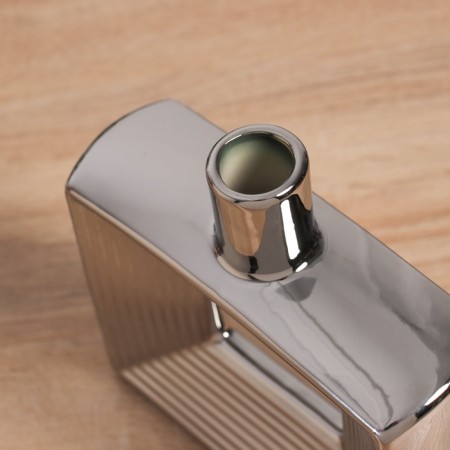 VAZA Ceramics Table "Bram" straight, 20x17 cm, silver-3