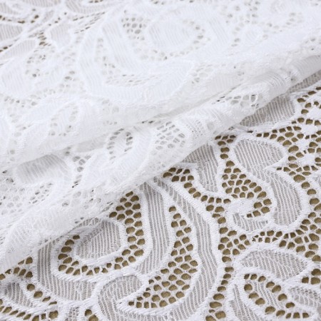 Lace elastic fabric, 175 mm × 2.7 ± 0.5 m, white color-2