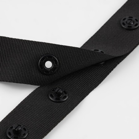 Braid with buttons, 25-25 mm, 17 mm × 45 ± 1 m, black color-5