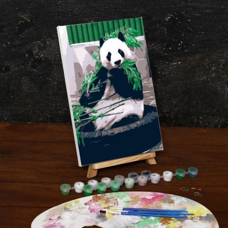 Picture on the rooms on canvas with the subframe "Panda", 30x20 cm-2