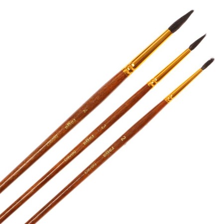 Set of brushes "Squirrel", 3 pieces are round, No. 2.3.4 blister-1
