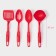 A set of kitchen supplies of the Dolyan Rainbow, 30 cm, 4 objects, red color