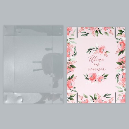 Confectionery packaging, boxing box with PVC lid, “Blossom with happiness”, 18 x 12 x 3.5 cm-3