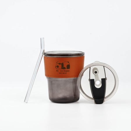 A glass glass with a cover and a “not today” tube, 400 ml-3