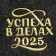 New Year. A cap for a bath with embroidery "Success in business 2025"