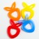 Silicone teether "strawberry", mix color, button