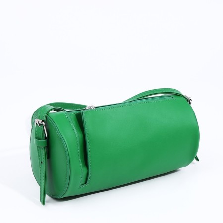 Bag Cross-Bodi with a zipper, green color-2