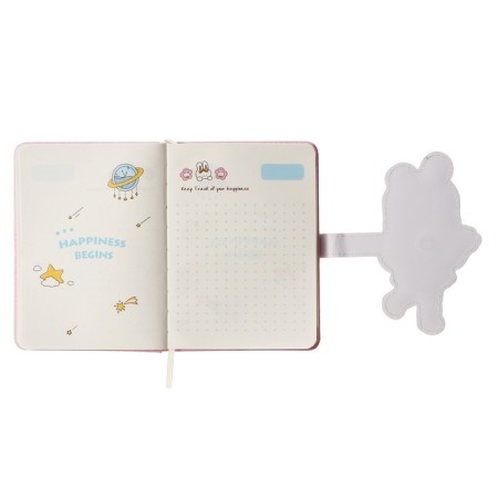Gift notebook, A6, 100 sheets, color block, with a curly knife, PVC cover, "Anime", mix-10