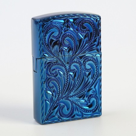 Gas lighter "Patterns", 3.5 x 5.5 x1.2 cm, blue