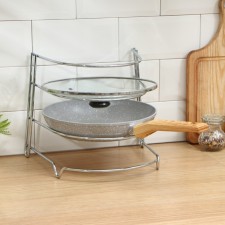 Storage for storage of a frying pan, 24 × 27 × 26 cm, color chromium