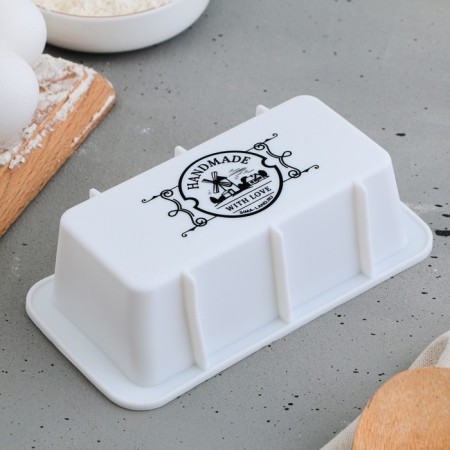 Baking form, silicone Handmade with love, 16.6 x 8.8 x 4.8 cm-1