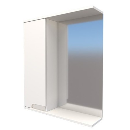 Cabinet-mirror Leon 60, left, white color, 15 x 60 x 70-2