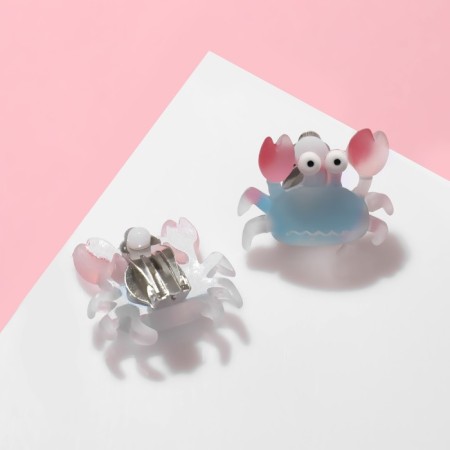 Children's clips "chosen" crab, color pink-blue-2