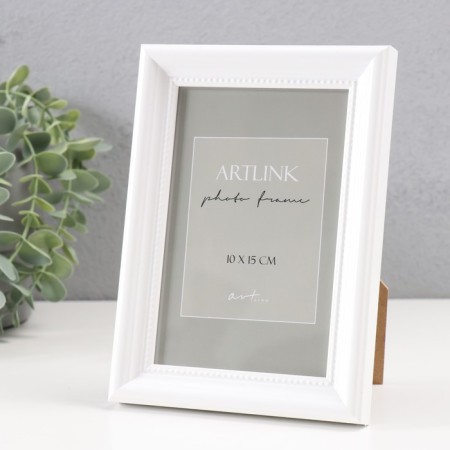 Photo frame Plastic "Gala" 10x15 cm, white (plastic screen)-1