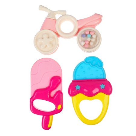 A set of rattles "Bright mood", with elastic elements, 3 pcs, crumb me-2