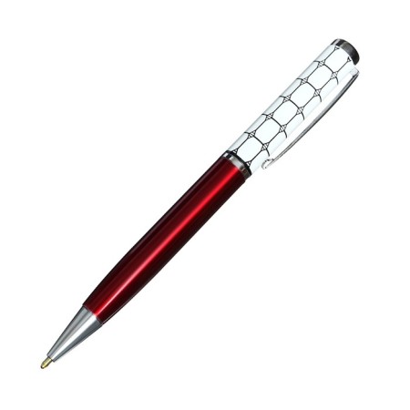 Gift handle, ball "mosaic" in a plastic case, rotary, burgundy-white-3
