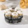 Glass spices on a stand on the Magistro “White Marble” stand, 6 pcs, white color