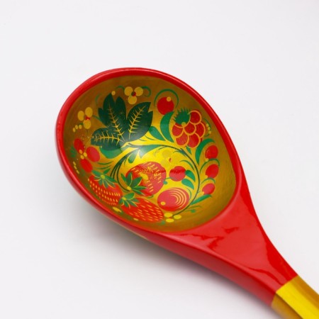 Spoon "Berry", salad, 6 × 21, Khokhloma, mix-3